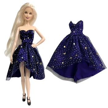 NK 1 шт. Милое платье Модная вечерняя синяя кружевная юбка Современная одежда Офисная женская одежда для куклы Барби Аксессуары