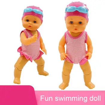 Имитационная Кукла для плавания на спине, плавающие Маленькие Портативные игрушки для плавания, игрушка для ванны, Водонепроницаемые Электрические Новые куклы, Плавающая кукла