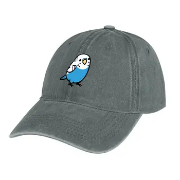 Пухлый синий волнистый попугайчик - мужская ковбойская шляпа, модная шляпа для косплея в гольф для девочек, мужская