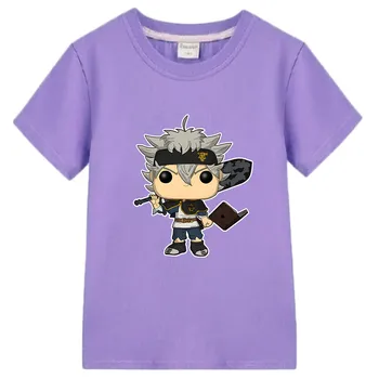 Черный Клевер, Милые футболки с рисунком Аниме, футболка с графической мангой, Мягкая футболка с комиксами из 100% хлопка, Обычная футболка с принтом для мальчиков/девочек