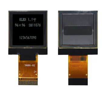 1,1-дюймовый 24-контактный белый OLED-дисплей COG SH1107G Drive IC 96 * 96 Интерфейс SPI / IIC 3V