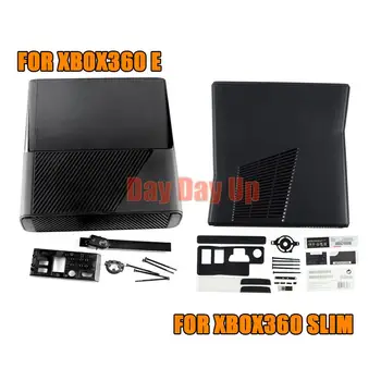 1 комплект для Microsoft XBOX 360 E Черный Новый полный комплект корпуса для замены консоли XBOX360 SLIM