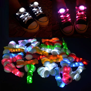 1 Пара светящихся шнурков для кроссовок, 7 цветов светодиодной подсветки, имитация нейлоновой тесьмы, шнурки для ночных кроссовок, Новинка, Освещение, Декор
