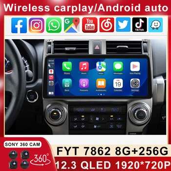 12,3 Дюйма 1920*720 QLED Для TOYOTA 4runner 2009-2017 Android Автомобильный Стерео Мультимедийный Видеоплеер Головное устройство Carplay Auto SWC
