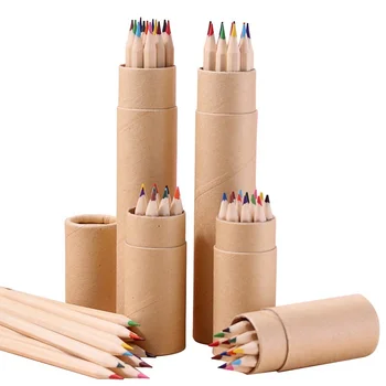 12 цветов, профессиональный набор карандашей масляного цвета, Необработанное дерево для детских рисунков, Канцелярские школьные принадлежности для художника