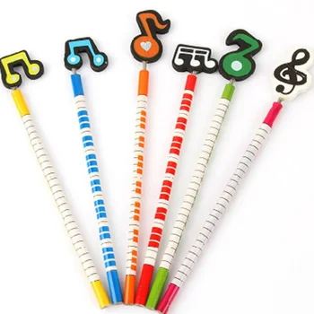 12 шт./лот, креативные музыкальные символы, моделирующие красочные карандаши, подарочные канцелярские принадлежности для студентов