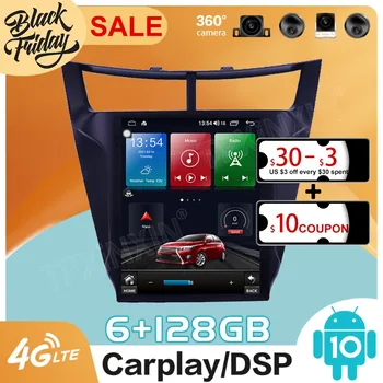 128 ГБ Android 10,0 Tesla Стиль для Chevrolet Sail 2015 2016 2017 DSP Carplay GPS Автомобильная Навигация Мультимедийный Плеер Стерео Радио
