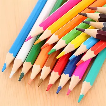 12цвета мини деревянные цветные карандаши набор нетоксичные НВ привести красочные стандарт рисования эскизов карандашей для рисования для детей
