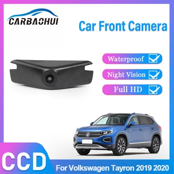 140 градусов рыбий глаз 1080*720P HD CCD высококачественная автомобильная фронтальная камера с положительным обзором для Volkswagen Tayron 2019 2020 Фронтальная камера