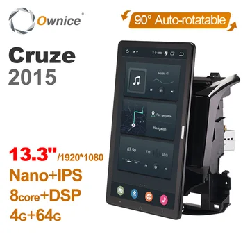 1920*1080 Ownice Android 10,0 для Chevrolet Cruze 2015 Автомагнитола Авто Мультимедиа Видео Аудио головное устройство 13,3 