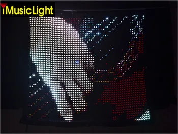 2,5 м x 3 м Бесплатная доставка P3 Stage LED Display Motion LED Видео Занавес Драпировка со светодиодным контроллером Vision Curtain PC
