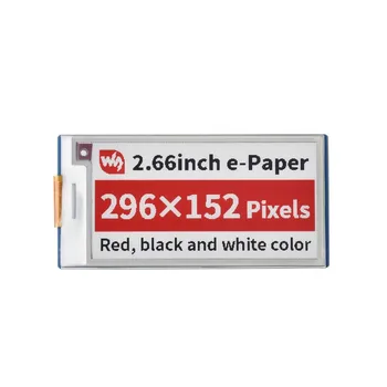 2,66-дюймовый модуль отображения электронной бумаги E-Ink (B) для Raspberry Pi Pico, 296 × 152, красный / черный / белый, SPI