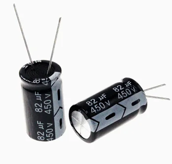 2 шт./лот 450 В 82 мкф Новый прямой подключаемый алюминиевый электролитический конденсатор Размер: 18 * 25 (ММ)