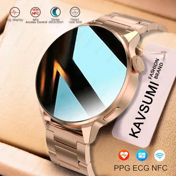 2023 NFC Смарт-Часы Женские Bluetooth Вызов Спорт GPS Трек Беспроводная Зарядка Пользовательский Циферблат Пульсометр ЭКГ Смарт-Часы Мужские Для Xiaomi