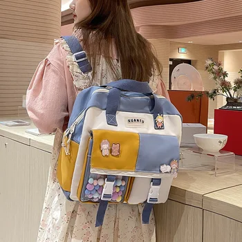 2023 Женский рюкзак в корейском стиле Женская сумка тренд 2022 Многофункциональная школьная сумка из нейлоновой ткани для школьницы