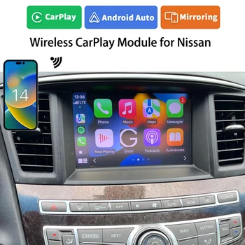 2023 Новая телефонная навигационная карта с зеркальной ссылкой Youtube Android CarPlay Nissan Y62 Armada Pathfinder Infinity QX80 2017-2022