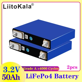 2ШТ LiitoKala 3.2v 50Ah lifepo4 cells литиевые батареи для электрического велосипеда аккумуляторная батарея солнечной энергетической системы ЕС США Tax Free