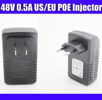 48V 0.5A POE Инжектор US/EU Plug Power Over Ethernet Инжектор POE Коммутатор Ethernet Адаптер для IP-Камеры Видеонаблюдения