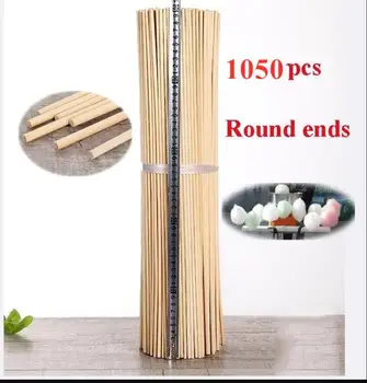 50см*5мм 1050шт сахарная вата бамбуковые палочки DIY С круглыми концами бамбуковые шпажки Для Зефира Пряденая сахарная вата мулине деревянные шпажки