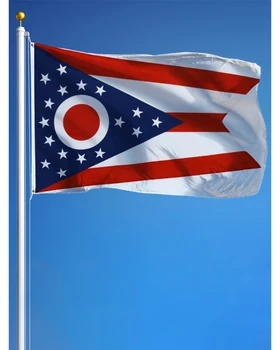60x90 см 90x150 см Гобелен с изображением флага американского штата Огайо