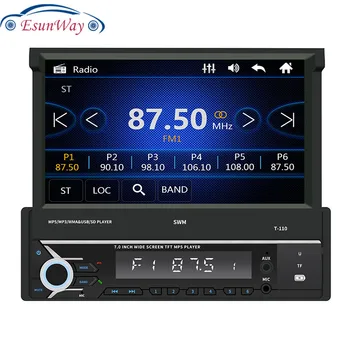 7-дюймовый автомобильный авто MP5 плеер AM FM радио GPS Навигация Выдвижной сенсорный экран 1 DIN USB Bluetooth приемник Автомобильные аксессуары