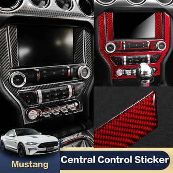 7ШТ Крышка центральной консоли автомобиля Декоративные Интерьерные Автоаксессуары для Ford Mustang 2015 2016 2017 2018 2019 2020 2021 2022