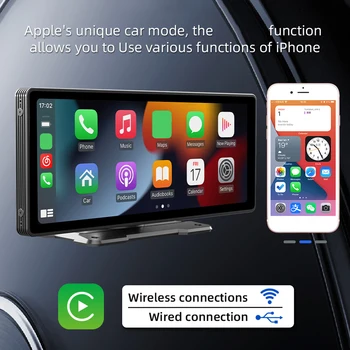 9,3-дюймовый автомобильный стереопроигрыватель MP5 с поддержкой громкой связи BT, FM-радио с поддержкой Carplay Android Auto Phone Link, система помощи при движении задним ходом