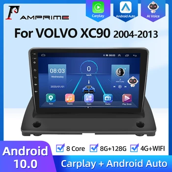 AMPrime 2din Android 11 Автомагнитола Для VOLVO XC90 2004-2013 Мультимедийный Видеоплеер GPS Carplay Авто Стерео Головное Устройство 2din DSP 4G