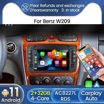 Android 11 Радио Стерео Автомобильный Мультимедийный Плеер Для Mercedes Benz W203 Vito W639 VaneoCLK W209 W210M/Ml Навигация RDS Carplay BT