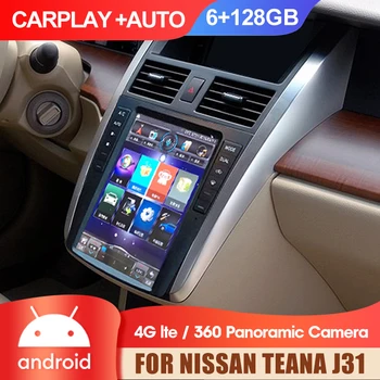 Android 12 Восьмиядерный 128 ГБ Автомобильный радиоприемник стерео GPS для Nissan Teana J31 2003-2007 230JK 230jm для Renault Samsung Sm5 Sm7 Carplay