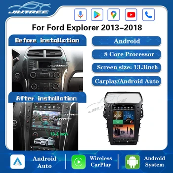 Android 13,6-дюймовое мультимедийное автомобильное радио для Ford Explorer 2013-2018 GPS Навигационная система Вертикальный DVD-плеер Tesla Carplay