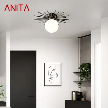ANITA Современный латунный потолочный светильник Nordic Simple Creative, Медные светильники для дома Для декора лестниц и проходов