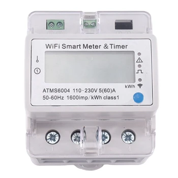 ATMS6004 Din-рейка WIFI Smart Meter Счетчик энергии Smart Wifi Meter Умный таймер 4P Tuya WIFI Пульт дистанционного управления