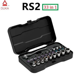 ATuMan DUKA RS2 33 в 1 Универсальный торцевой ключ с храповиком, Отвертка S2, набор магнитных бит, инструмент для ремонта дома своими руками