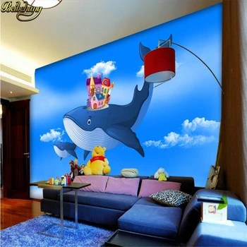 beibehang фотообои papel de parede 3D HD Мультфильм детская комната спальня гостиная большая картина настенная роспись обои