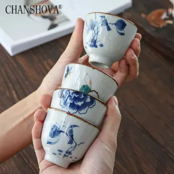 CHANSHOVA 70 мл В Традиционном Китайском стиле Ручной работы Керамическая Чайная чашка с ручной Росписью Фарфоровая Маленькая Чайная чашка Кофейная чашка G137