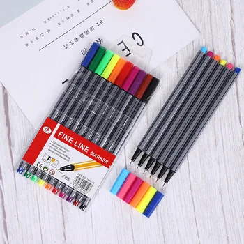 CHEN LIN 12 цветов 0,4 мм крючок для граффити подарочная ручка для рисования Art Line волоконная ручка маркер игольчатая трубка цветная акварельная ручка сверхтонкие чернила