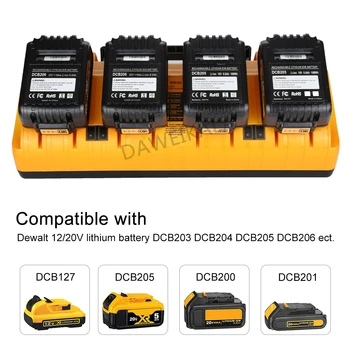 Dewalt 14,4 В 18 В 20 В Литиевое Зарядное Устройство DCB203 DC B204 DCB205 DCB206 Литий-ионный Аккумулятор DCB118 DCB1418 DCB140 DCB183 DCB200
