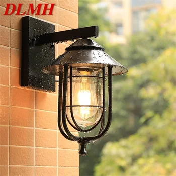 DLMH Открытый Черный Настенный Светильник LED Classic Retro Light Sconces Водонепроницаемый Декоративный для Домашнего Прохода