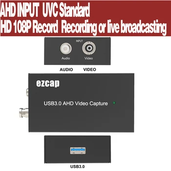 Ezcap 267 Новый вход AHD Видеозахват CCTV Аналоговый источник видео Запись AHD на USB3.0 1080P 60 кадров в секунду для Windows, Mac, Linux