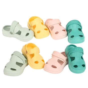 FOCUSNORM 4 цвета Для малышей, сандалии с дырочками для девочек и мальчиков, обувь с мягкой подошвой, нескользящий летний пляжный аксессуар