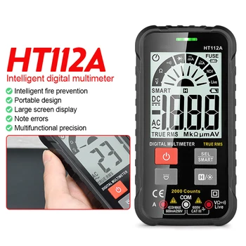 HT112A HT112B Цифровой Мультиметр Автоматический Диапазон Измерения Тока Напряжения Измеритель Ом Гц Относительной емкости True RMS Smart Multimetro