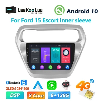 LeeKooLuu Автомагнитола 2 Din Android 11 Мультимедийный Плеер GPS Беспроводной Carplay Авто Стерео 4G WiFi DSP Для Ford Escort 2015