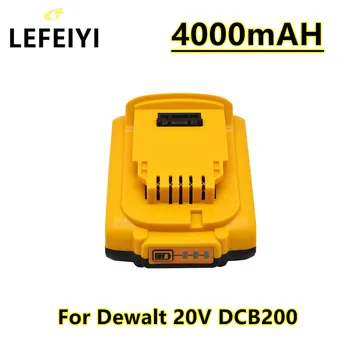 LEFEIYI 20V 4000mAh DCB200 Литий-ионная Аккумуляторная Батарея Электроинструмента для Dewalt DCB203 DCB181 DCB180 DCB200 DCB201 DCB201-2 L50
