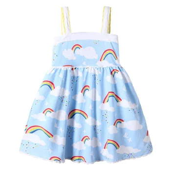Little maven, Летнее платье без рукавов для маленьких девочек на Новый 2023 год, Милая хлопковая одежда для малышей, Повседневная для детей 2-7 лет