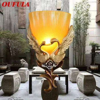 OUFULA Современный Лебедь Настенное бра Светодиодная Внутренняя Золотая Романтическая Креативная Подсветка для дома, гостиной, спальни