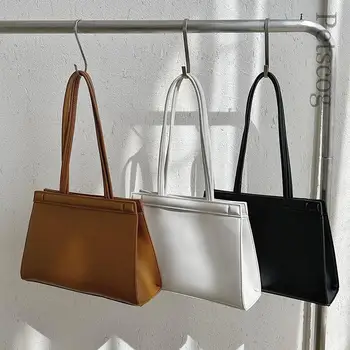 Petscog Модная женская сумка большой емкости из мягкой искусственной кожи, однотонные сумки-тоут, женская повседневная дизайнерская простая сумка через плечо