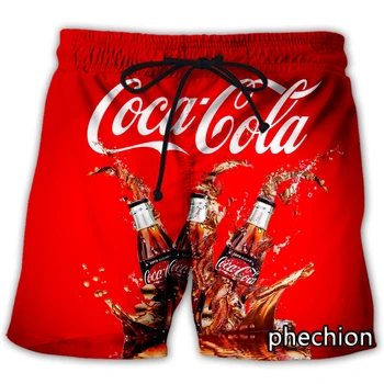 phechion/ Новые модные мужские /женские повседневные шорты с 3D принтом Coke, модная уличная одежда, мужские свободные спортивные шорты T92