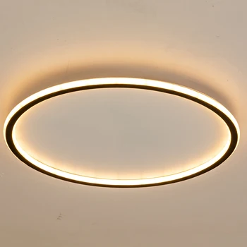 QLTEG Ультратонкий современный светодиодный потолочный светильник Круглые потолочные декоративные светильники для спальни гостиной потолочный светильник высотой 5 см