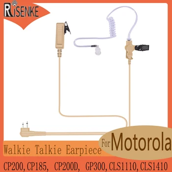 RISENKE-Гарнитура для Портативной рации с микрофоном PTT для Motorola 2-Way Radio CP200, CP185, CP200D, GP300, CLS1110, CLS1410